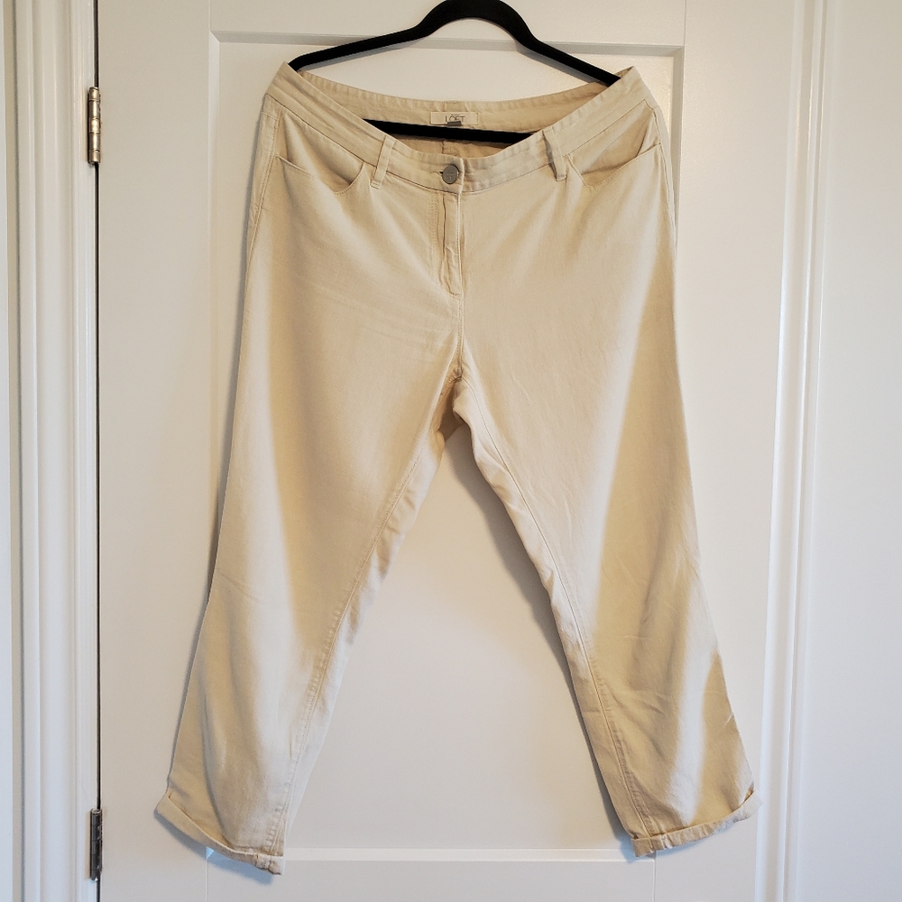 LOFT Marisa linen-cotton blend capris